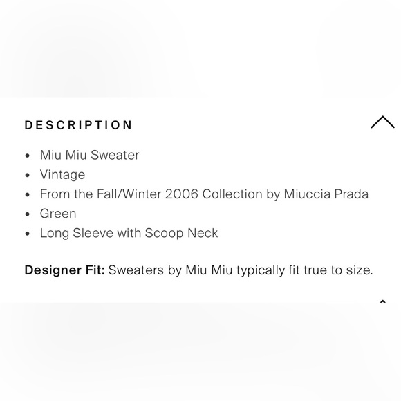 Vintage 2006 Miu Miu ( Prada) long sleeve scoop neck sweater with zipper back - Picture 4 of 12